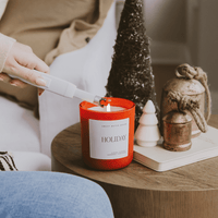 Holiday Soy Candle - Red Matte Jar - 15 oz