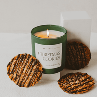 Christmas Cookies Soy Candle - Green Matte Jar - 15 oz (Sugar Cookies)