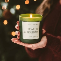 Home for the Holidays Soy Candle - Green Matte Jar - 15 oz (Flannel)