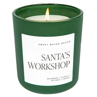 Santa's Workshop Soy Candle - Green Matte Jar - 15 oz (Merry and Bright)