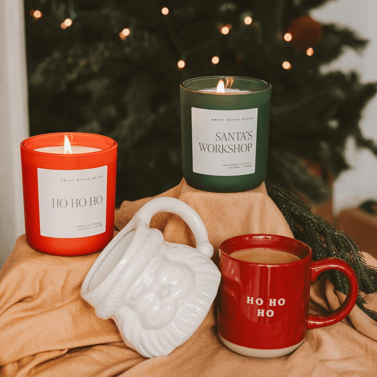 Santa's Workshop Soy Candle - Green Matte Jar - 15 oz (Merry and Bright)