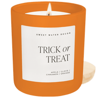Trick or Treat Soy Candle - Orange Matte Jar - 15 oz