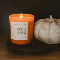 Trick or Treat Soy Candle - Orange Matte Jar - 15 oz