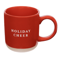 Holiday Cheer 14oz. Red Stoneware Coffee Mug