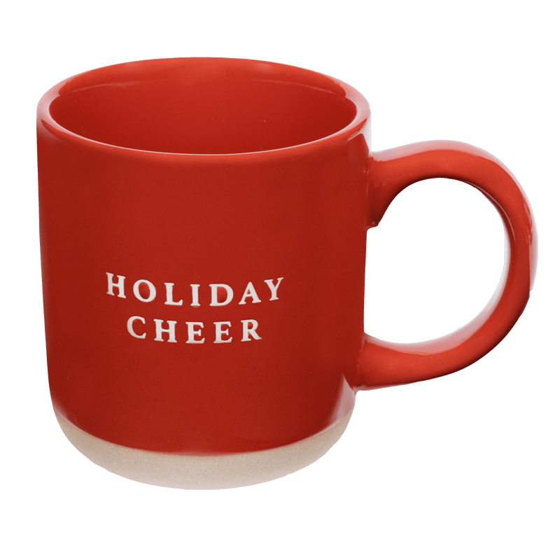 Holiday Cheer 14oz. Red Stoneware Coffee Mug