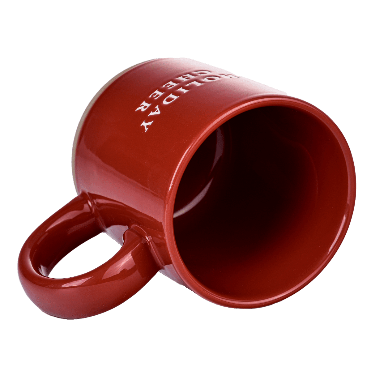 Holiday Cheer 14oz. Red Stoneware Coffee Mug