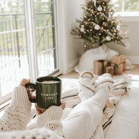 Comfort and Joy 14oz. Green Stoneware Coffee Mug