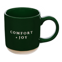 Comfort and Joy 14oz. Green Stoneware Coffee Mug