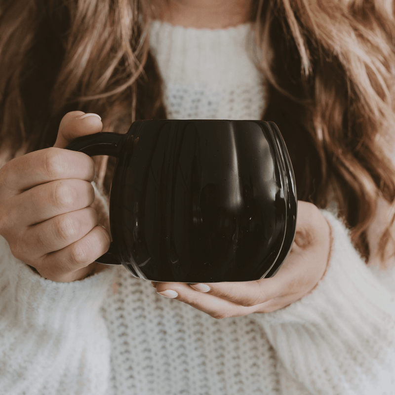 Black Pumpkin 19oz. Figurine Coffee Mug