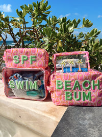 3 Pink Palm Trees - Snap Clear Pouch