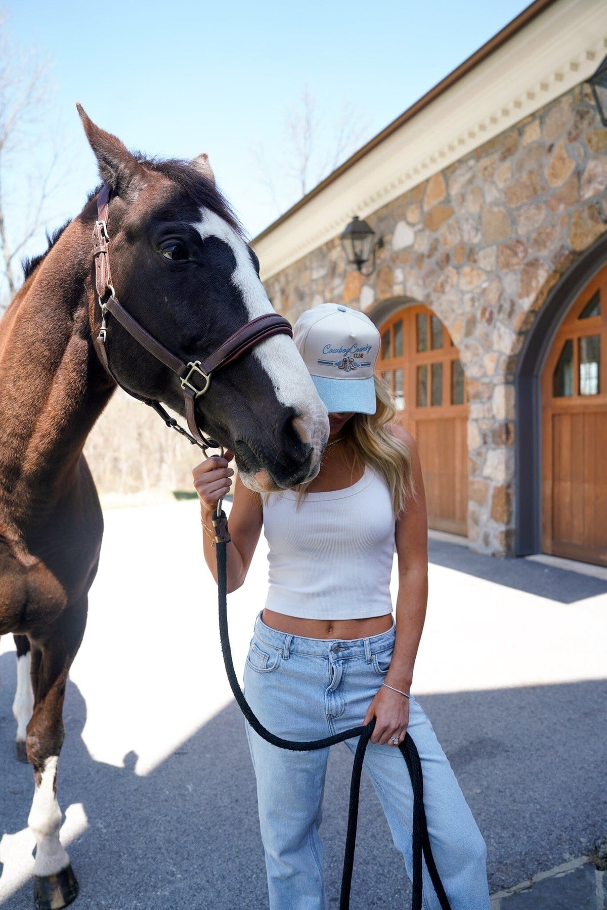 Cowboy Country Club - Denim Vintage Trucker Hat