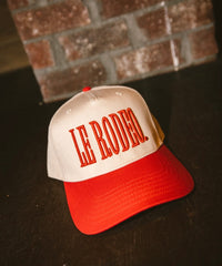 LE RODEO. Vintage Trucker Hat - Red