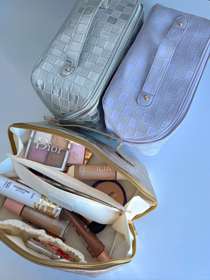 Rosemary Leather Makeup Bag