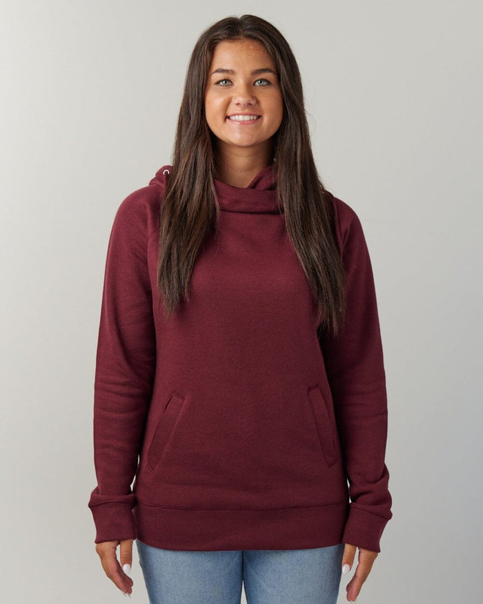 BLANK Maroon Funnel Pullover Hood