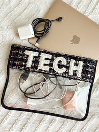 Tech Clear Pouch - Black Tweed