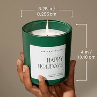 Holiday Cheer Soy Candle - Green Matte Jar - 15 oz