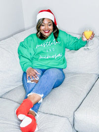 Mistletoe and Mimosas Pullover