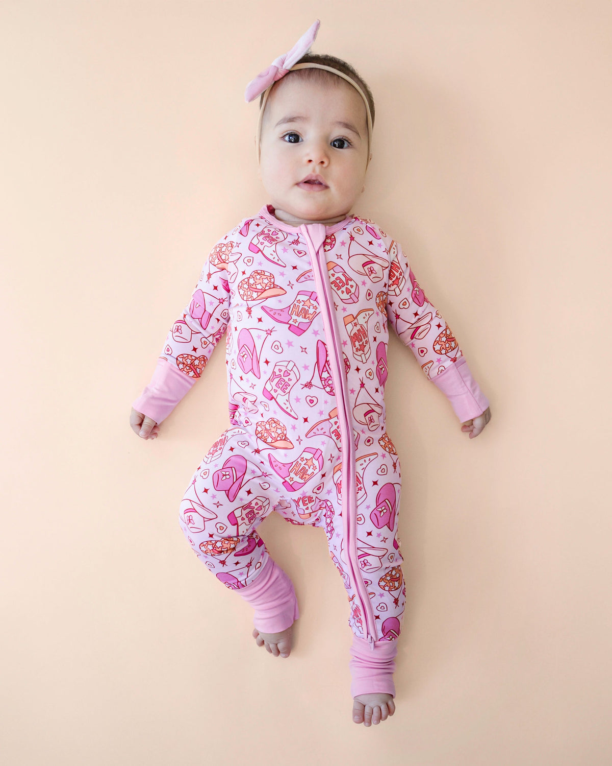 Bamboo Zip Romper | Cowgirl