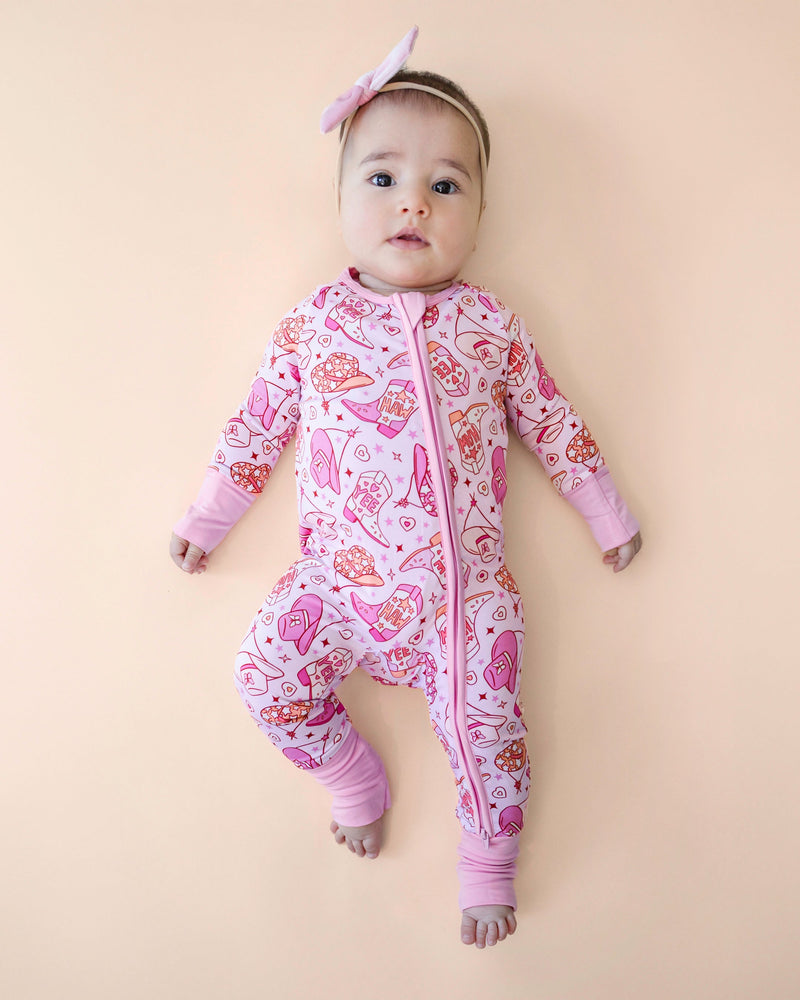 Bamboo Zip Romper | Cowgirl