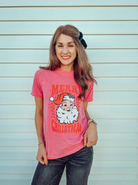 Santa Merry Christmas Comfort Tee