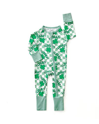 Bamboo Zip Romper | Lucky Shamrock