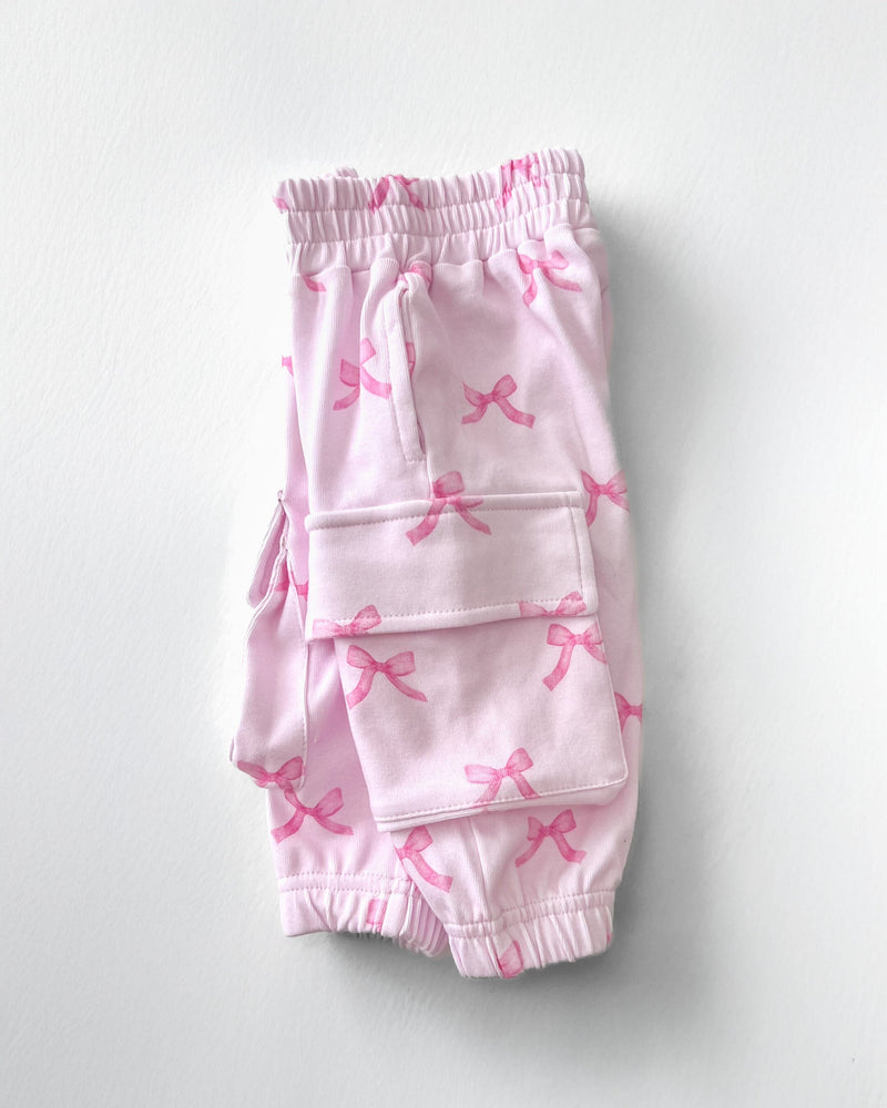 Cargo Jogger Set | Pink Bows