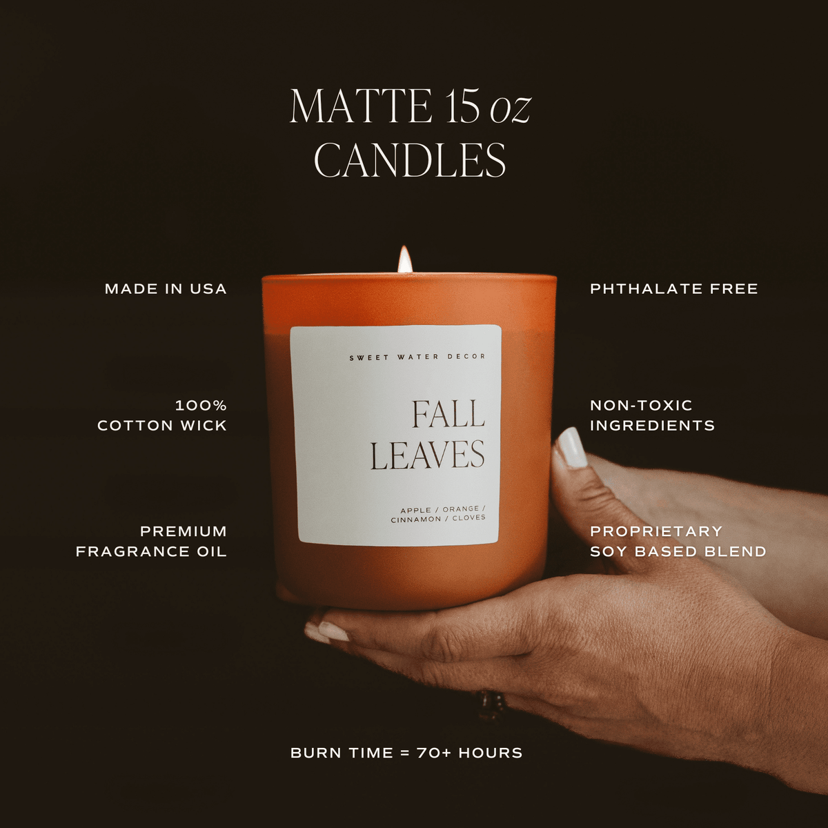 Trick or Treat Soy Candle - Orange Matte Jar - 15 oz
