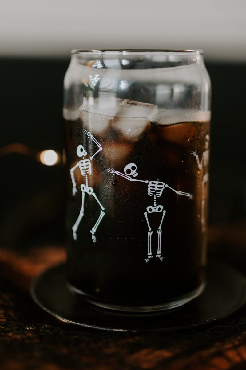 Dancing Skeleton Glass