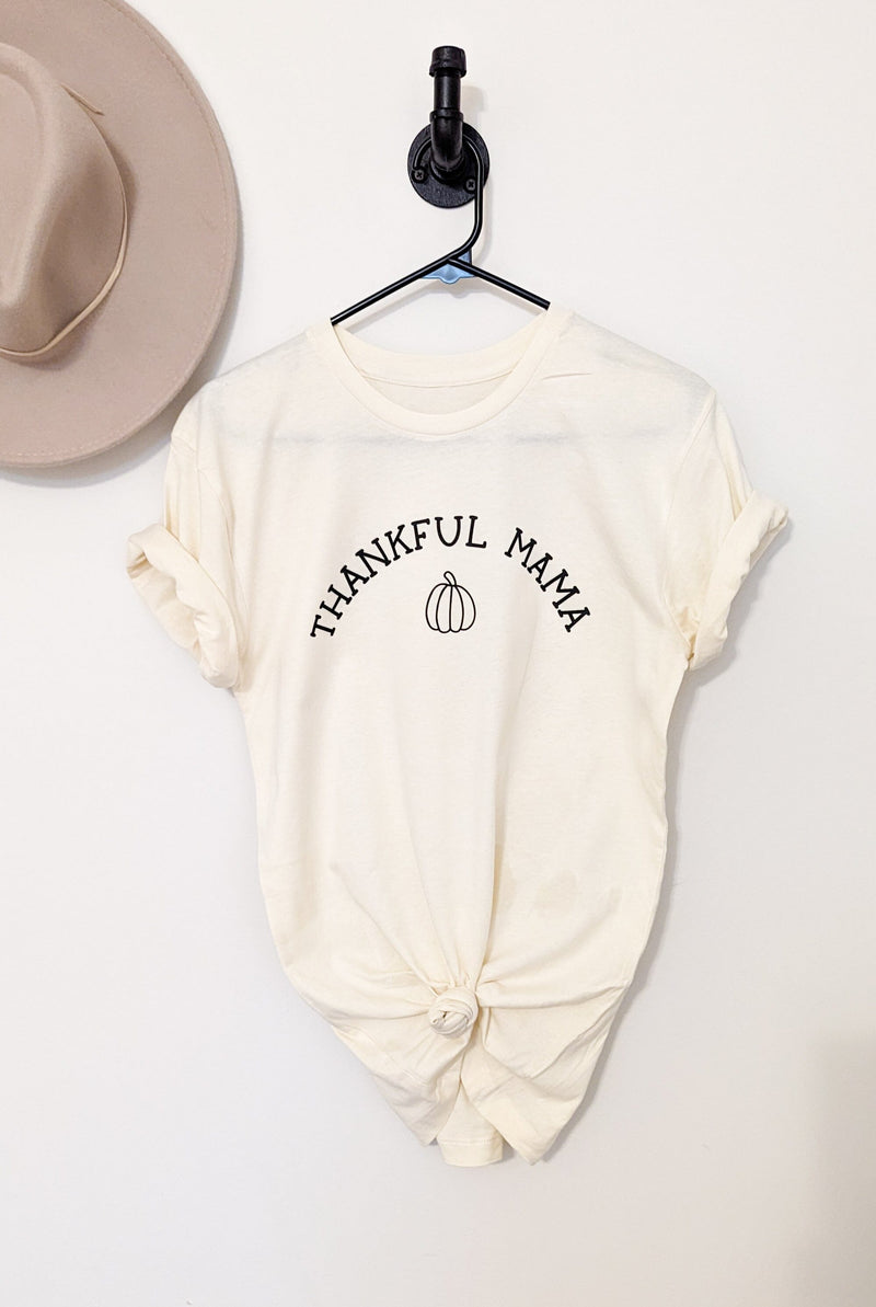 Oatmeal Thankful Mama Shirt