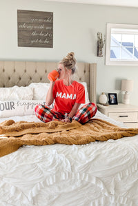 Orange Mama Pajama Set