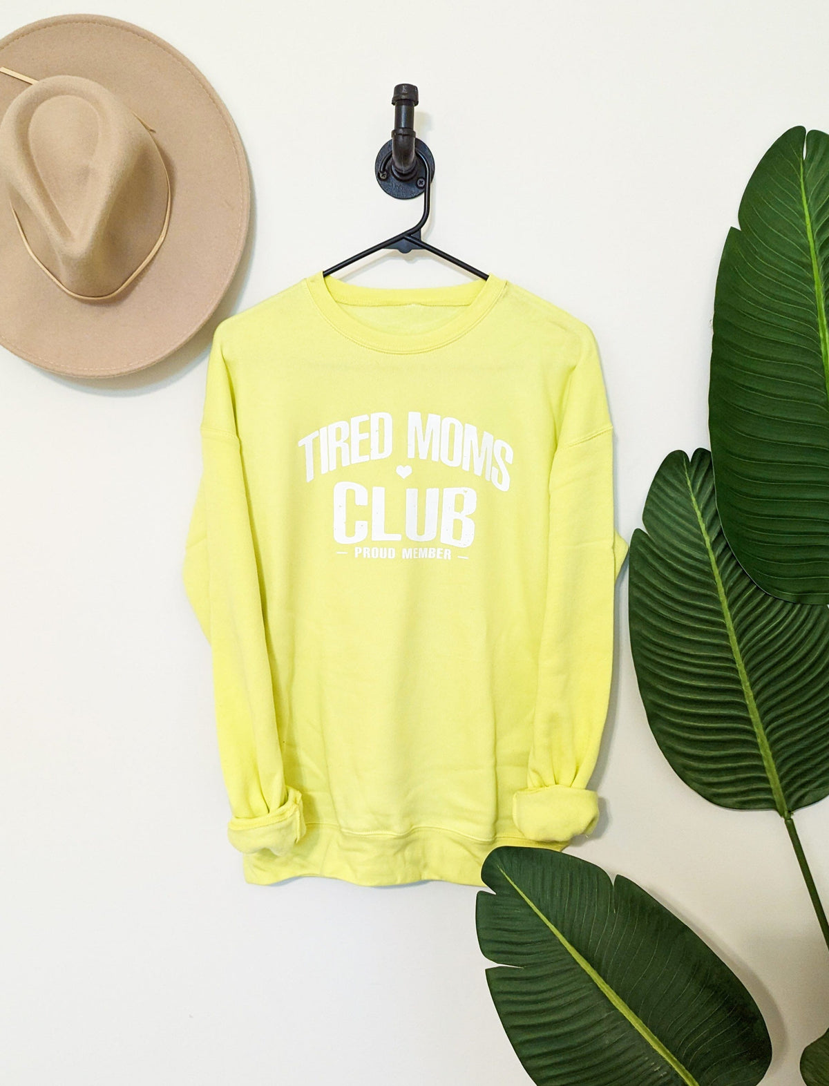 Neon Tired Moms Club Pullover