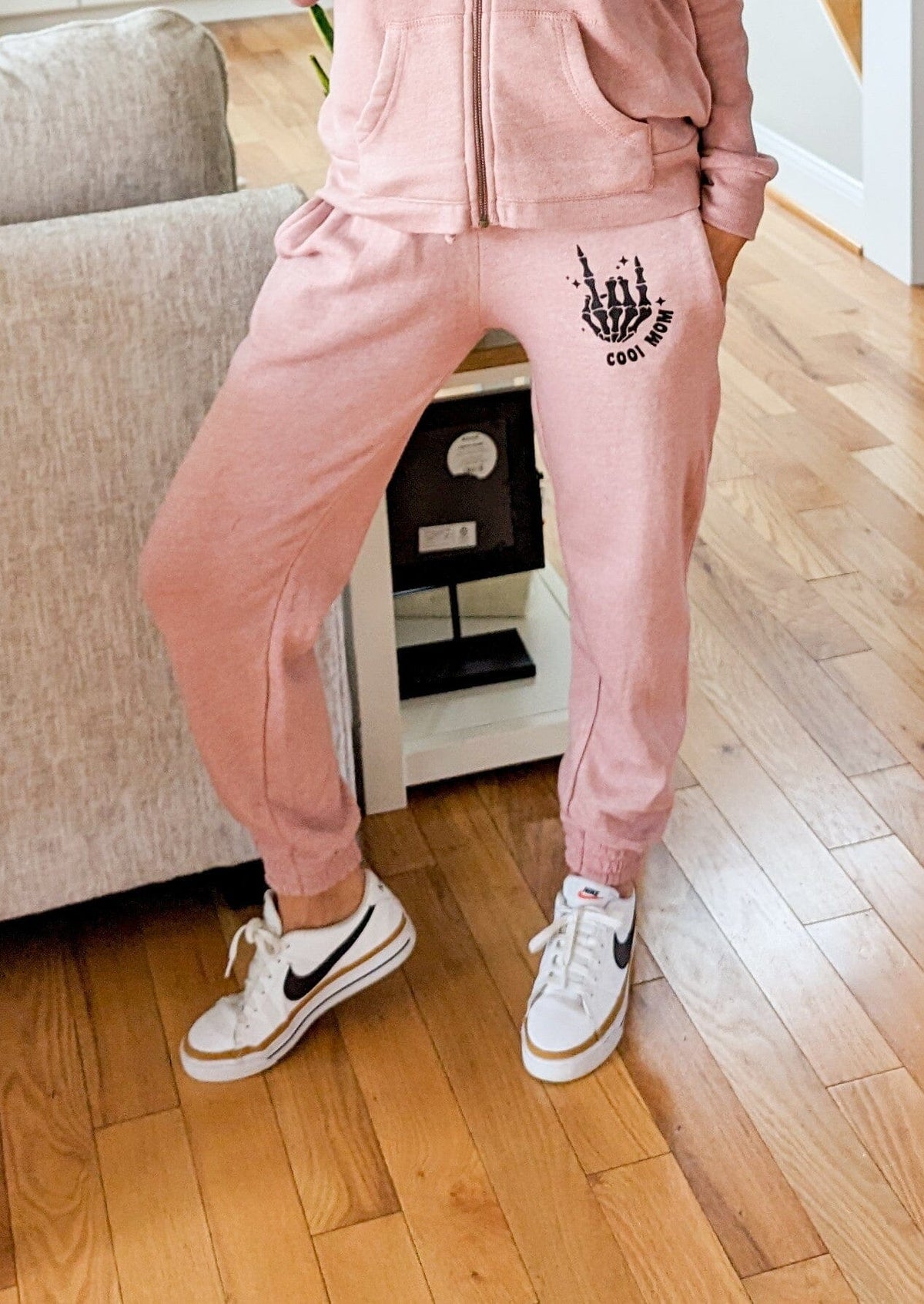 Rose Cool Mom Joggers