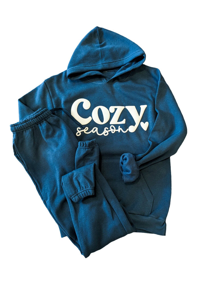 Blue Cozy Sweatshirt And Jogger Set