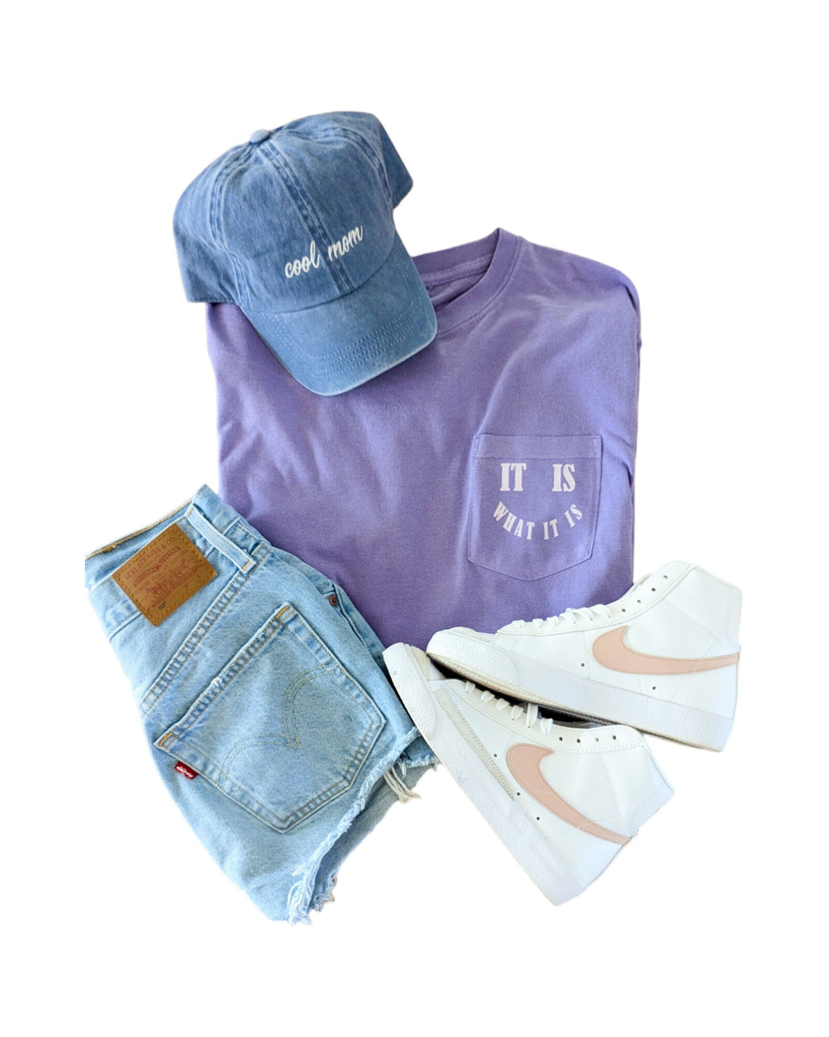 Purple It Is What It Is Pocket Tee