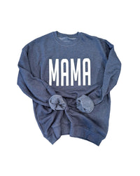 Heather Navy Mama Pullover