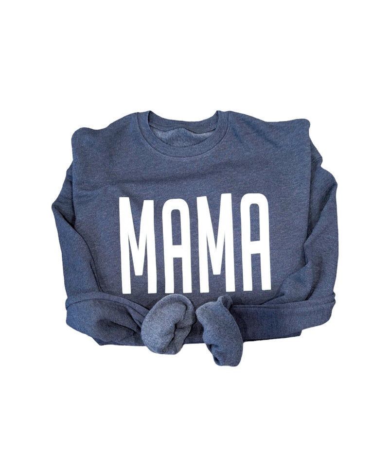 Heather Navy Mama Pullover