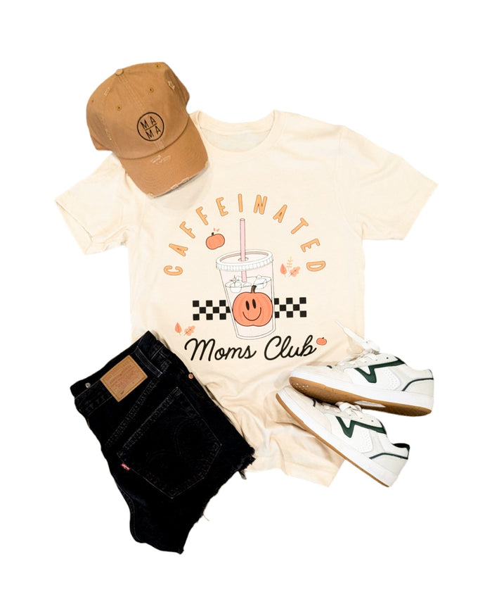 Fall Caffeinated Moms Club Tee