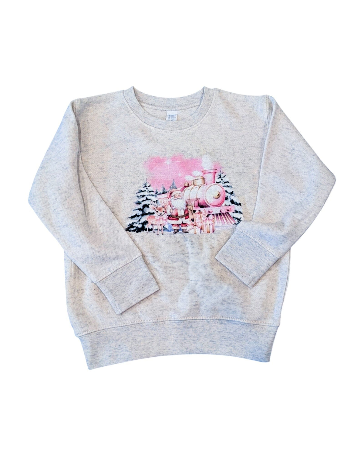 Pink Christmas Train Pullover