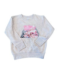 Pink Christmas Train Pullover