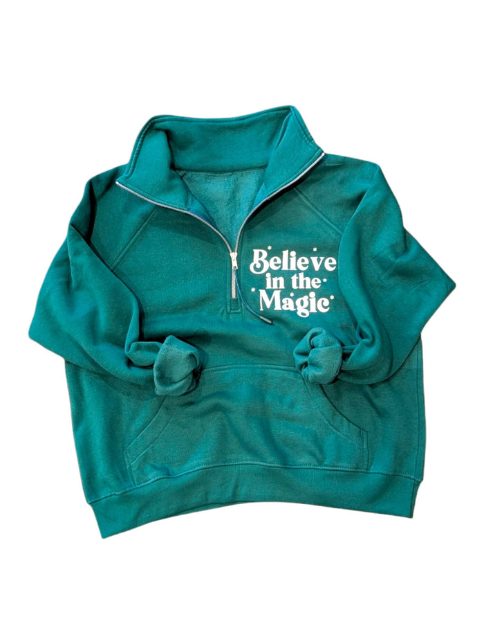 Imperfection Winter Green Believe In The Magic Half Zip