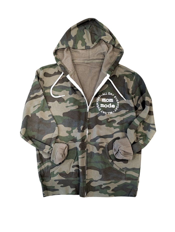 Mom Mode Camo Zip