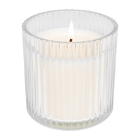 Cashmere and Vanilla Fluted Soy Candle - Ribbed Glass Jar - 12 oz