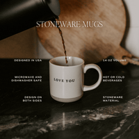 Orange Leaves 14oz. Cream Stoneware Coffee Mug
