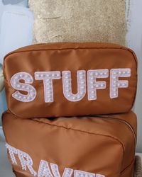 Stuff Large Makeup Bag - Chocolate