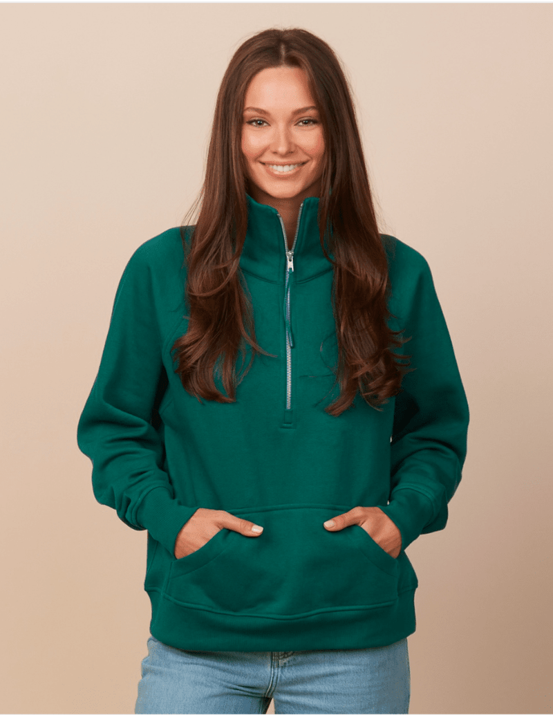 Winter Green Believe In The Magic Half Zip