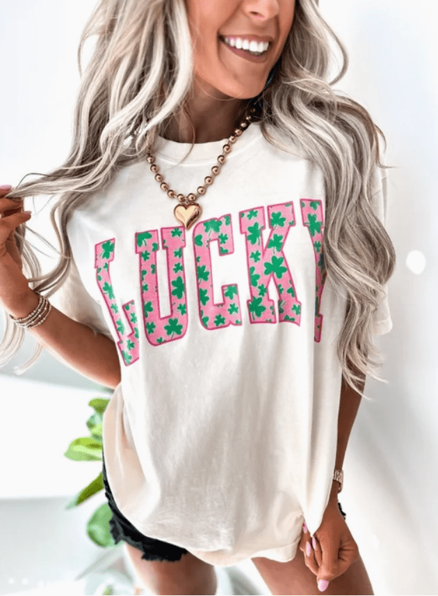 Pink Lucky Comfort Tee