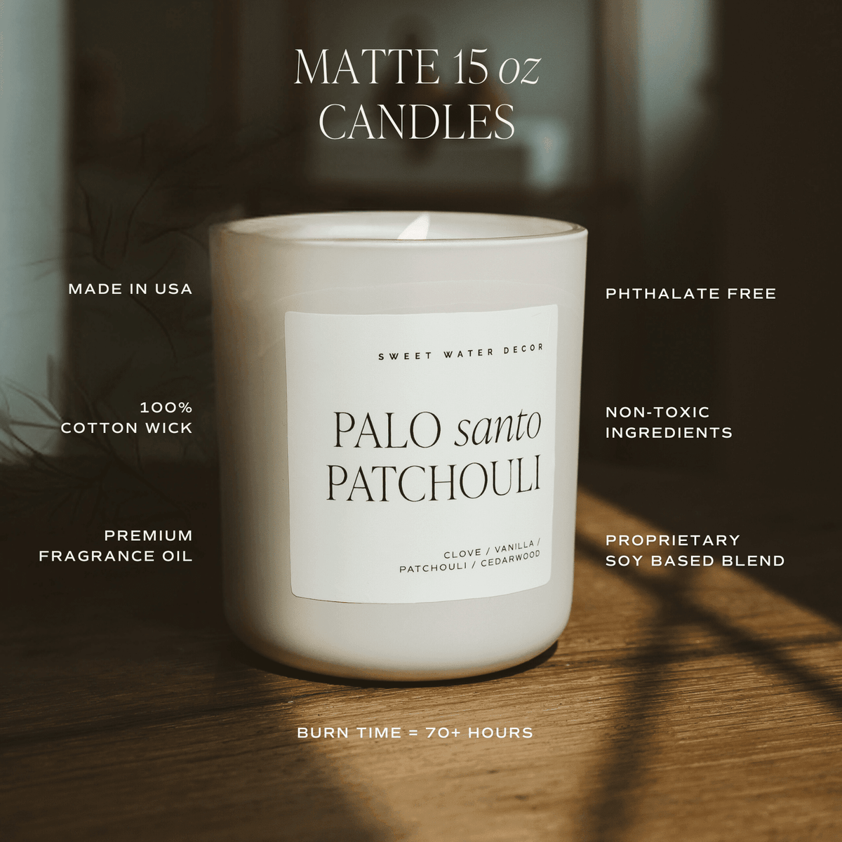 Apple Maple Bourbon Soy Candle - Tan Matte Jar - 15 oz (Sunday Brunch)