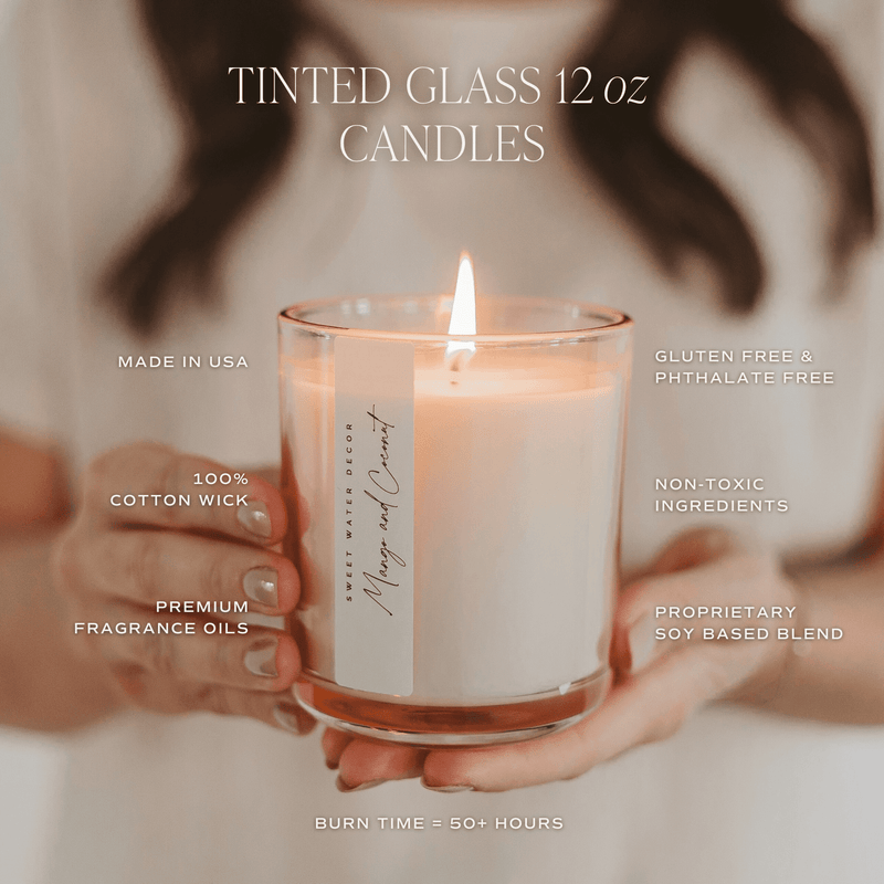 Mulled Cider Soy Candle - Tinted Glass Jar - 12 oz