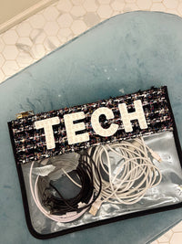 Tech Clear Pouch - Black Tweed