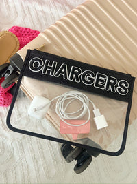 Chargers Clear Pouch - Black